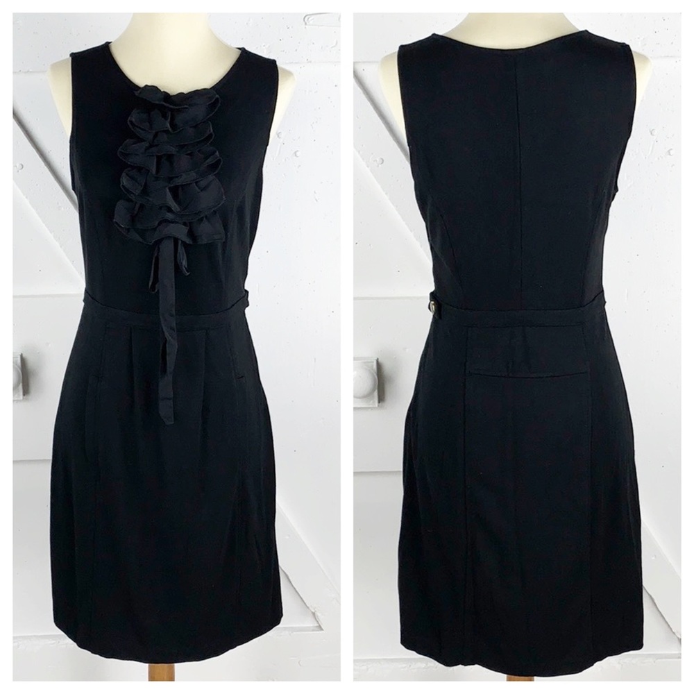 Anthro Leifsdottir Ruffle Bib Jersey Knit Dress - Picture 1 of 7